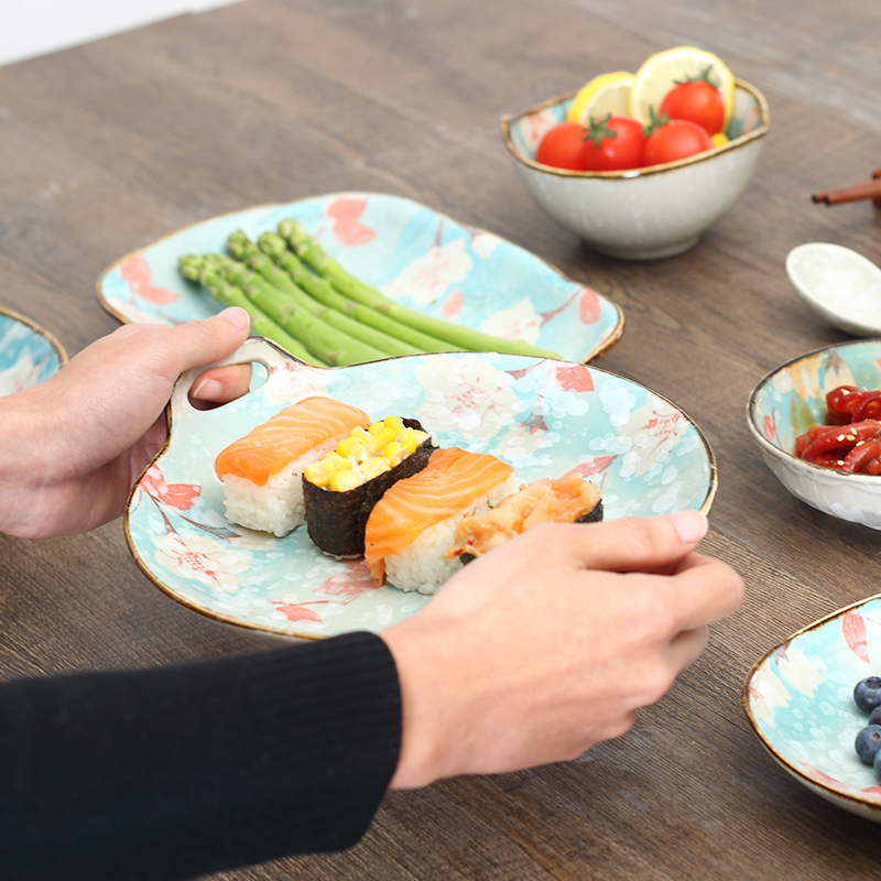 Tinyhome Japanese hand - made ceramic tableware household jobs soup bowl rainbow such as bowl dish dish fish dish sushi plate