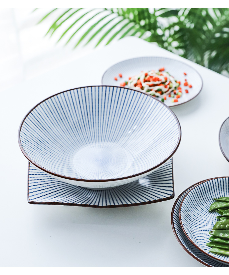 Tinyhome Japanese one thousand segments grass ceramic dishes taste rice bowl soup bowl rainbow such as bowl dish plate tableware tableware suit