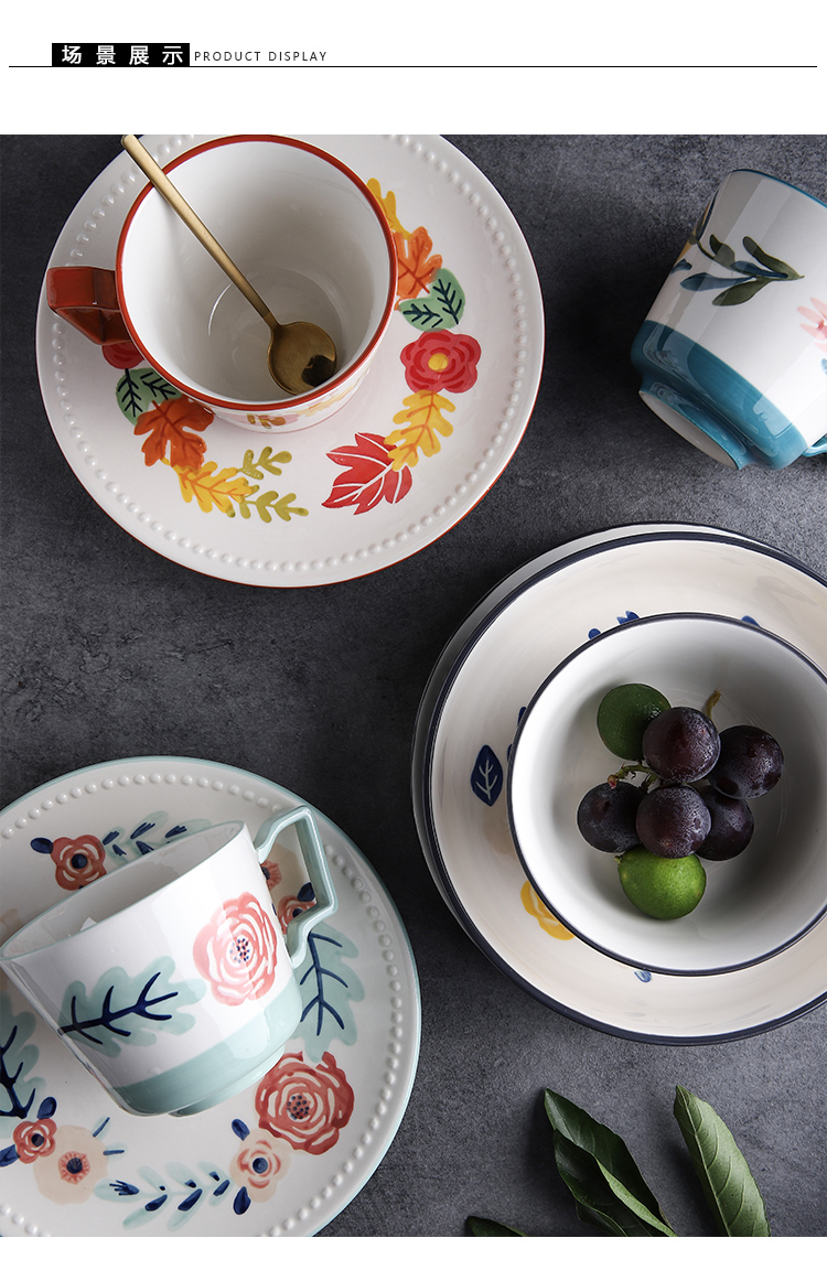 Tinyhome creative ceramic dish dish dish of the four seasons of household flat deep fruit bowl soup plate salad dishes