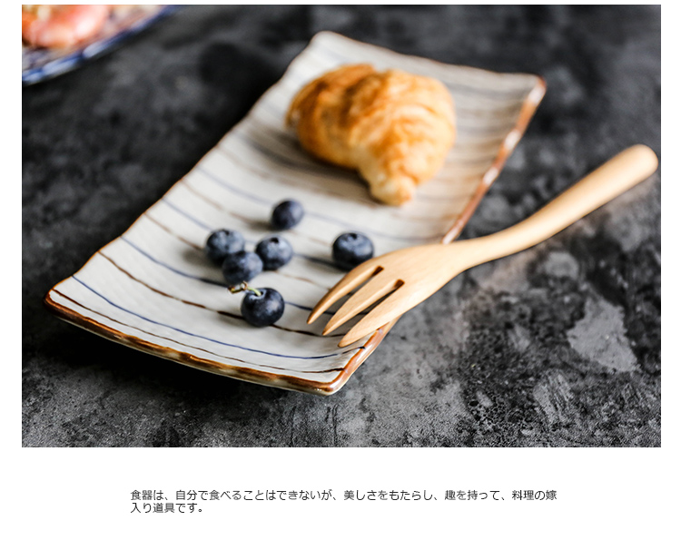 Japanese creative salmon sushi platter ceramic tableware plates rectangular snacks. The Dish food Dish of household