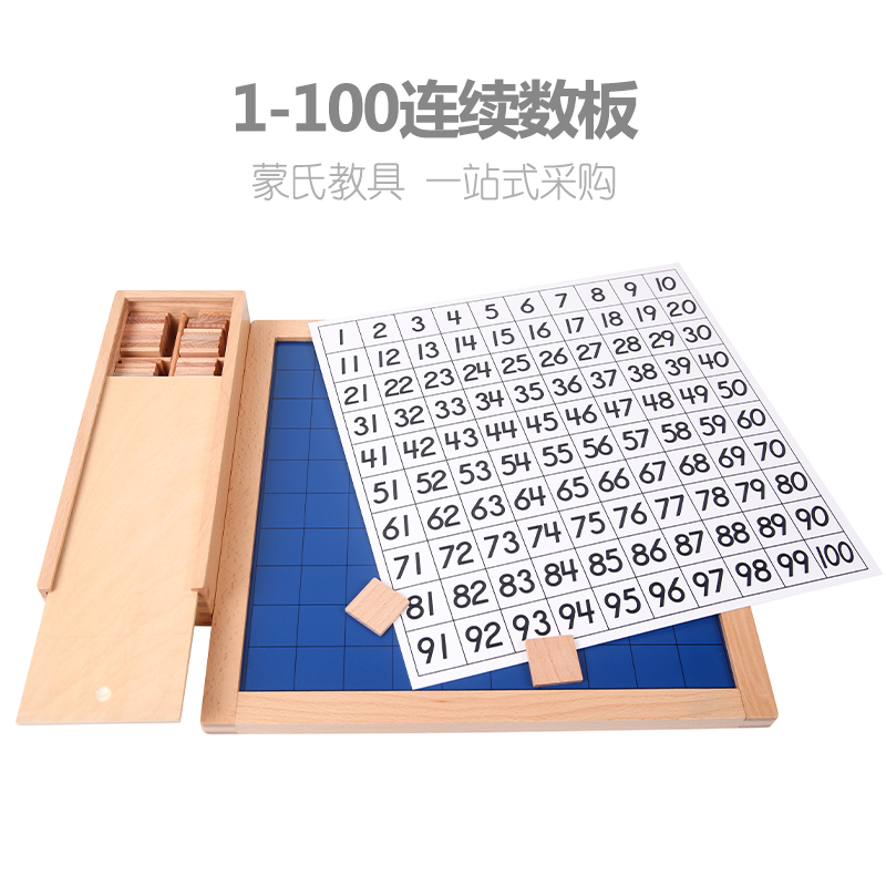 Montz Mathematical teaching tools 1 - 100 continuous plate kindergarten digital cognitive early education toys 3 - 4 - 5 years old