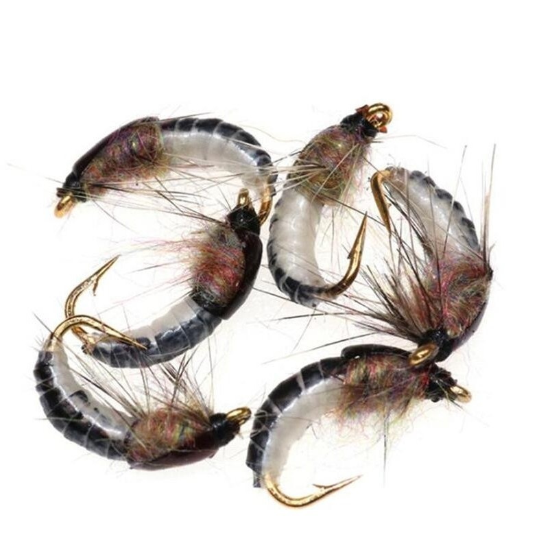 Mosquito Fly Fly Hook Emulation If Worm Fish Hook White Bar Horse Mouth Teething RhoNon-creek Green Slightly Equiped Fly Fly Hook Insect Road-Taobao