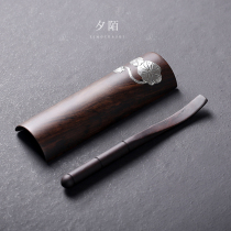 Zen Kung Fu tea set accessories Ebony tea set Three-piece bamboo tea set Tea lotus tea towel Tea clip Tea ceremony zero match