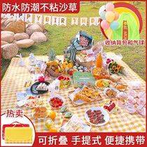 Childrens outing picnic mat Portable spring outing non-essential supplies Net red mat Picnic cloth mat Waterproof picnic artifact