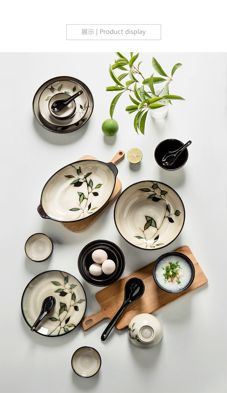Use of household Japanese creative restoring ancient ways is 4.5 inch Bowl rainbow such use large soup Bowl dish plate suit microwave ceramic tableware