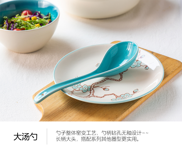 The use of domestic Chinese wind color contracted ideas against the iron rice Bowl rainbow such as Bowl soup Bowl dish dish dish oven ceramic tableware