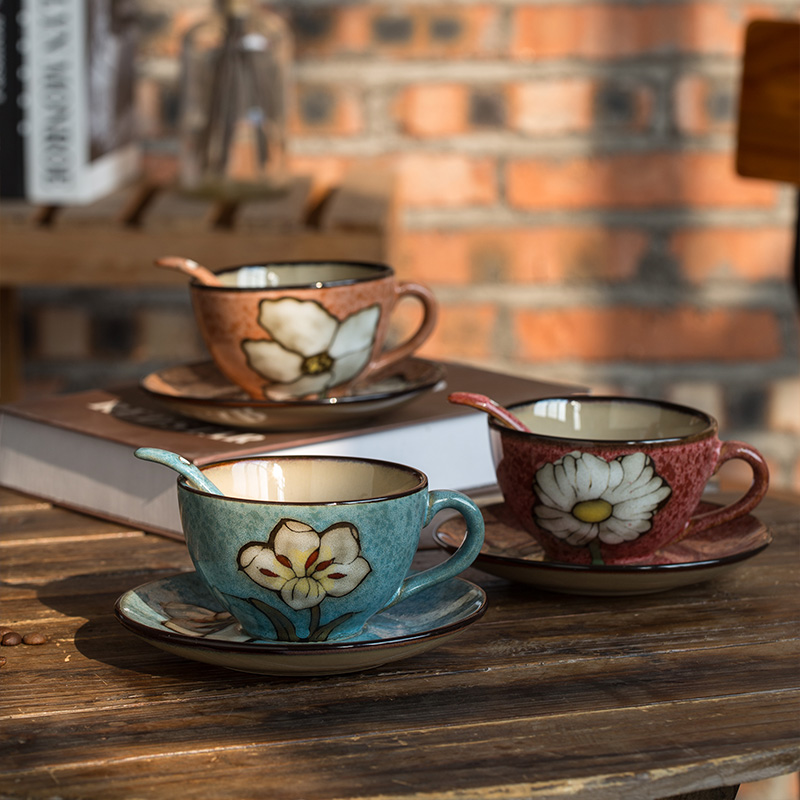 Coffee cup home American retro hand - made creative picking cup keller cup of afternoon tea cups gaochun ceramics for breakfast