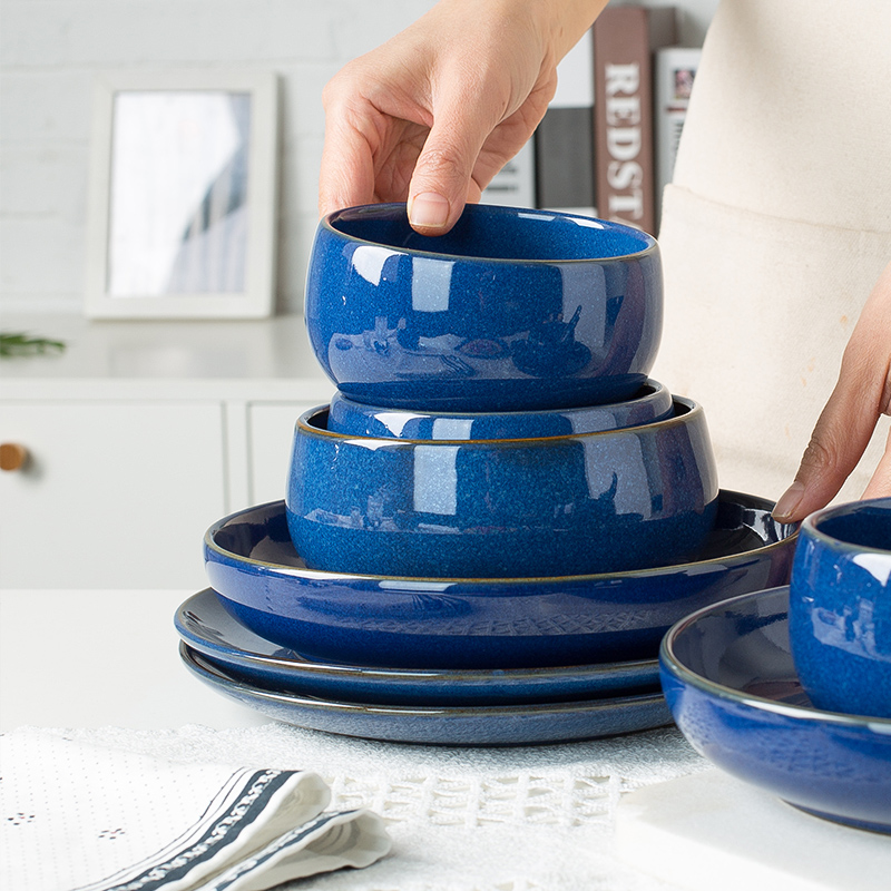 Use of household Korean small and pure and fresh and contracted creative jobs salad Bowl of soup Bowl dish special microwave ceramic tableware
