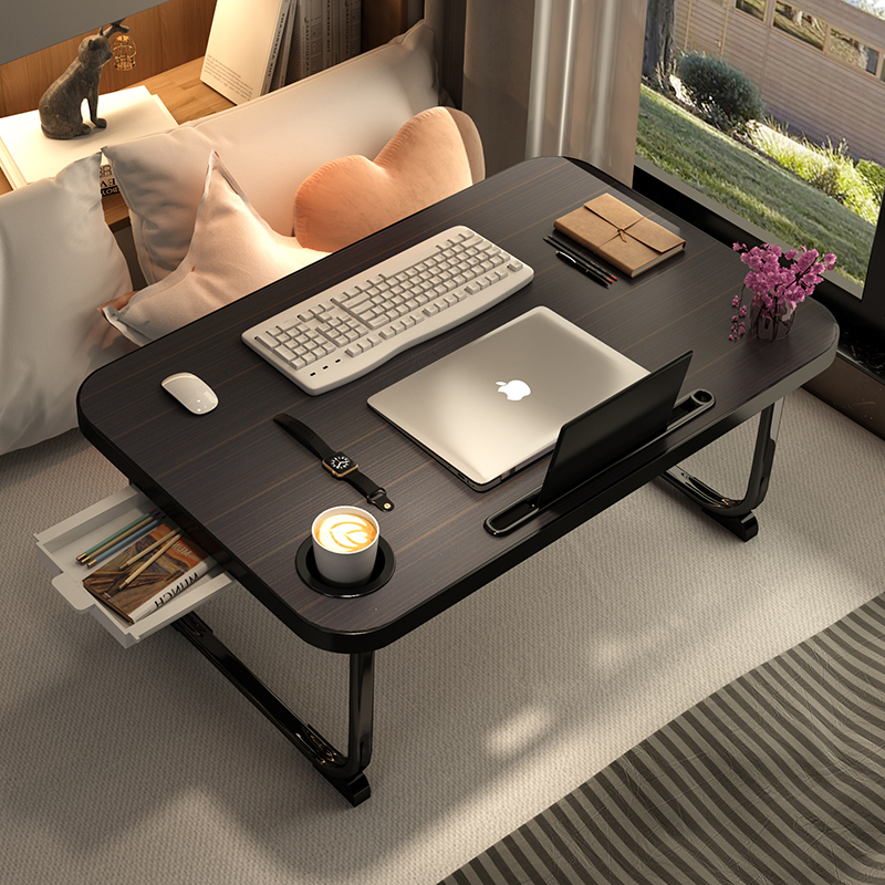 Small desk laptop lazy desk foldable dormitory student desk girl bedroom on the bed
