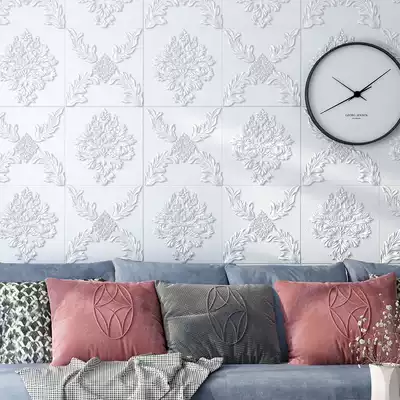 3D three-dimensional wallpaper Self-adhesive waterproof and moisture-proof bedroom wall decoration warm room wallpaper TV background wall sticker