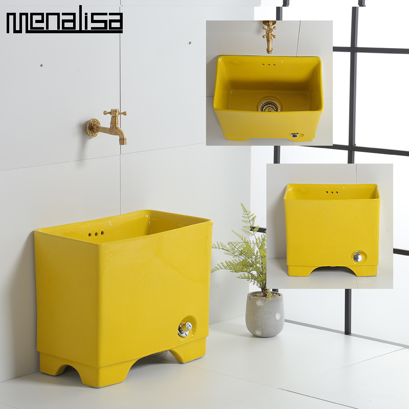 Color Mop Pool Home Mop Porcelain Pool Ceramic Mound Cloth Pool Wash Mop Pool Mop Basin Balcony Dressing Room Outdoor