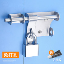 Stainless steel door lock bolt old-fashioned door buttoned door bolt door Warehouse door pin lock clasp clear fitted door buckle door lock button