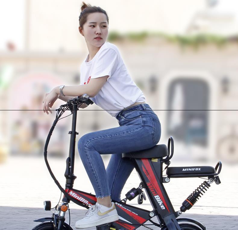Điện thoại di động giá xe điện ngầm gấp xe đạp người lớn tốc độ xe điện thế hệ nhỏ lái xe kho báu đôi - Xe đạp điện xe máy điện dibao