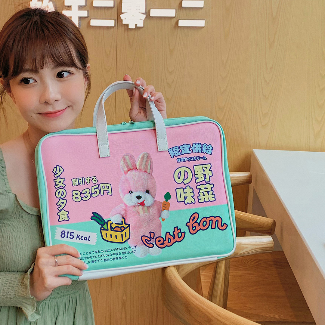 Half-cooked jade cartoon rabbit laptop bag suitable for Apple 13 3 inch Microsoft laptop2 notebook female