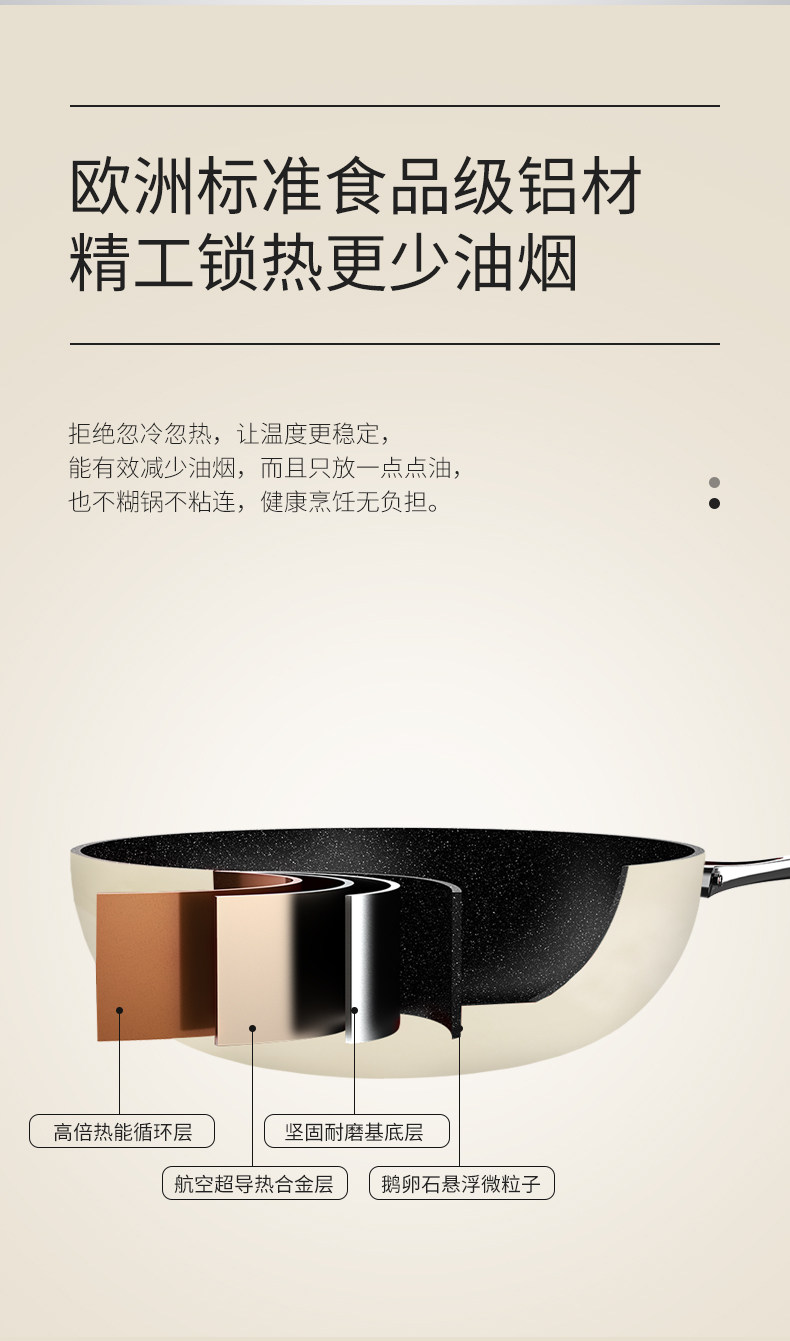 德国velosan 鹅卵石悬浮粒子 平底煎锅 26cm 图12