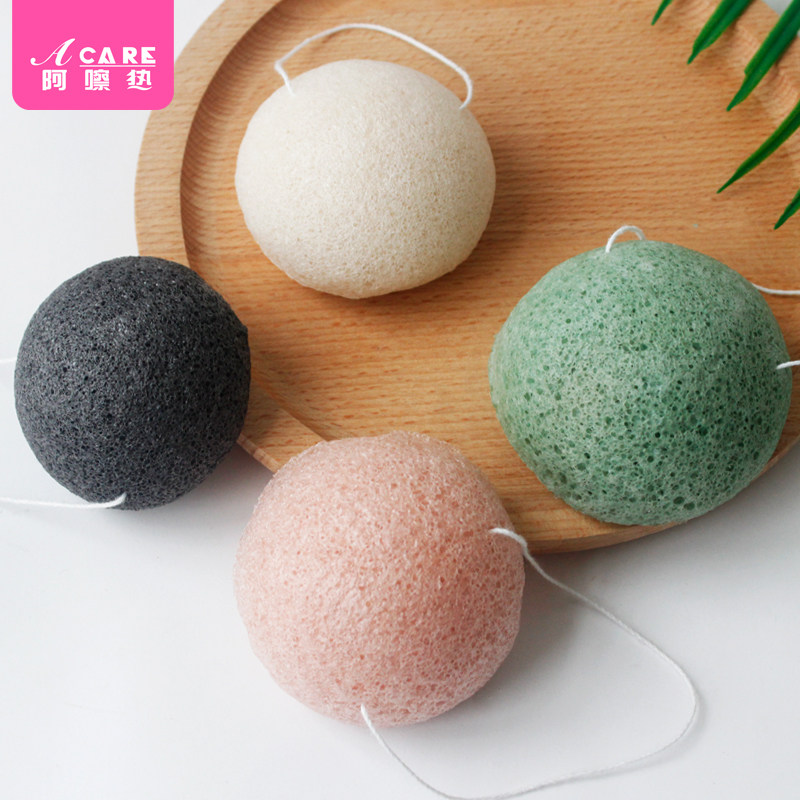 Acare konjac cleaning konjac washing sponge washing ball cleaning soft cleaning face with lanyard blistering