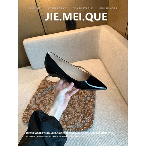 Летние туфли для кожаной обуви, универсальная подходит с юбкой, обувь, французский стиль