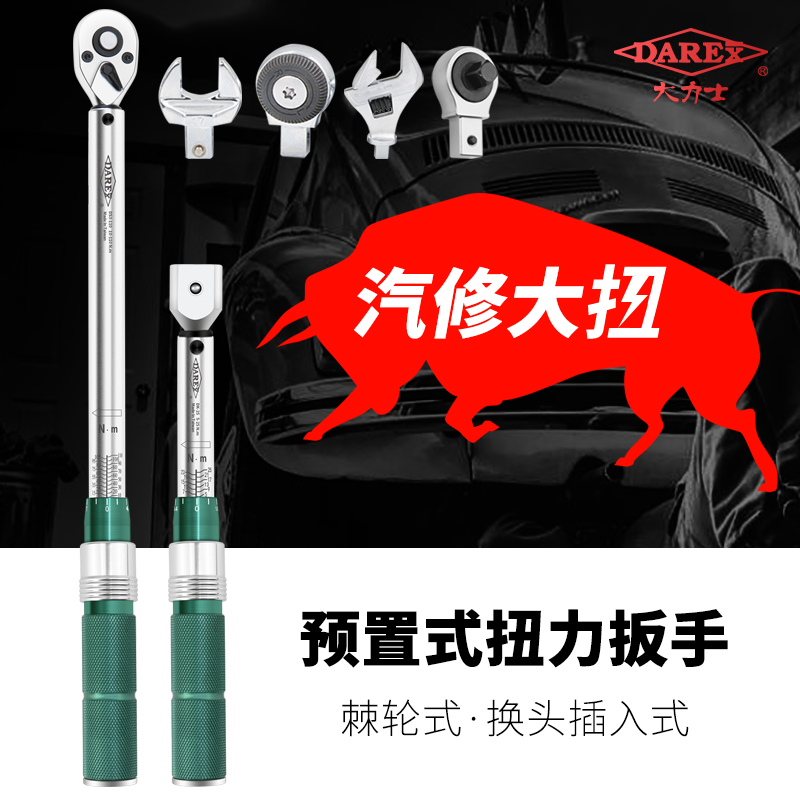 Taiwan imported DAREX high precision torque wrench torque torque kg preset adjustable tire spark plug