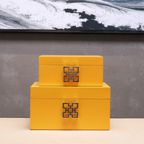 New Chinese Modern Nordic Creative Wooden Box Decoration Decoration Model Room Home Indoor Bedroom Dressing Table Decoration