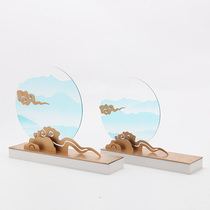 Entrance Living room TV wine cabinet Office Metal decoration New Chinese home Zen decoration Bookcase Soft decoration