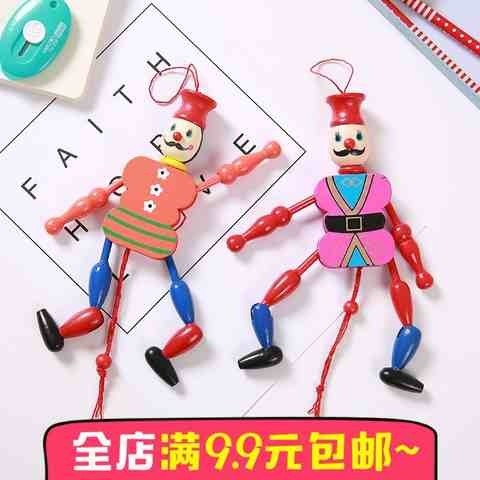 ເຄື່ອງຫຼິ້ນຂອງເດັກນ້ອຍ puppet ເຊືອກດຶງ puppet puppet doll ສ້າງສັນກາຕູນ handmade ເຕັ້ນລໍາເດັກນ້ອຍ puppet toy