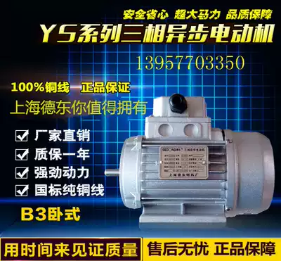 Three-phase asynchronous motor YS7134 380V 0 55KW Speed 1400r min National standard pure copper