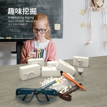 Dinosaur Fossil Children Artisanal Diy Archaeological Dig Bully Dragon Toy Girl Digs Gem Crystal Ore Blind Box
