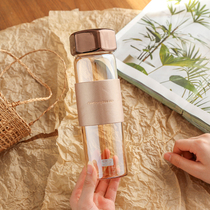 High-end delicate glass lady carriage portable cup tea business office insulation and cup cup