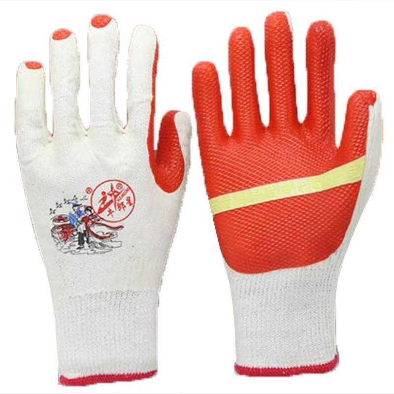 () Niu Lang Star negatives Lauprotect gloves new rubber wear resistant construction site Protective non-slip anti-puncture