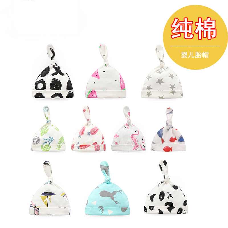 Baby Hats Spring Autumn Summer 0-3-6 Month Newborns Fetal Hat Female Baby Boy Summer Thin