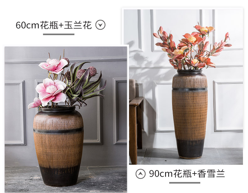 Jingdezhen ceramic hotel villa large vases, flower arrangement sitting room adornment window big POTS furnishing articles flowers