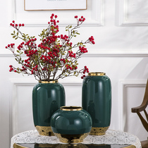 European vase Ceramic American living room flower arrangement ornaments American modern simple hydroponic dried flowers Home creative decoration