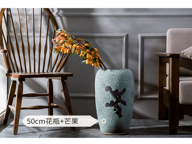 Jingdezhen ceramic furnishing articles contracted modern European fashionable sitting room lucky bamboo flower arranging dried flower porcelain vase landing