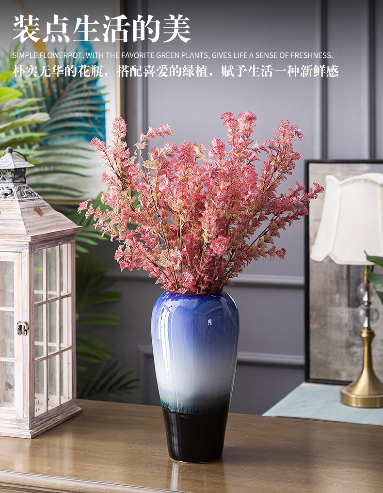 Variable contracted and I pottery ceramic vase furnishing articles creative home sitting room flower arranging dried flower decoration decoration suits for