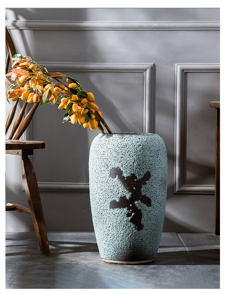 Jingdezhen ceramic furnishing articles contracted modern European fashionable sitting room lucky bamboo flower arranging dried flower porcelain vase landing