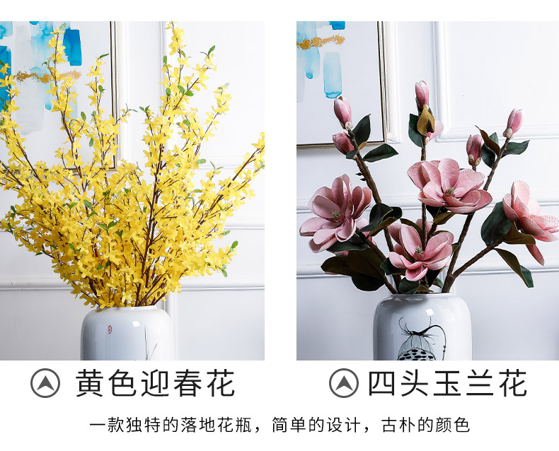 Jingdezhen ceramic hotel villa new Chinese style of large vases, the sitting room porch flower decoration flower arranging furnishing articles