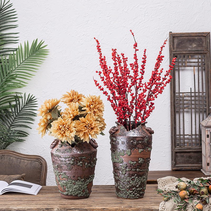 Coarse pottery jingdezhen restoring ancient ways between indoor and is suing example of large vase soil pottery vases, flower arrangement, adornment is placed