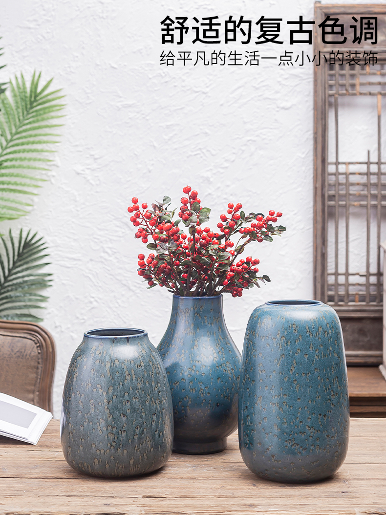 Vase is placed in the sitting room is light and decoration ceramics dried flowers, flower arranging Chinese American Nordic creative contracted table web celebrity