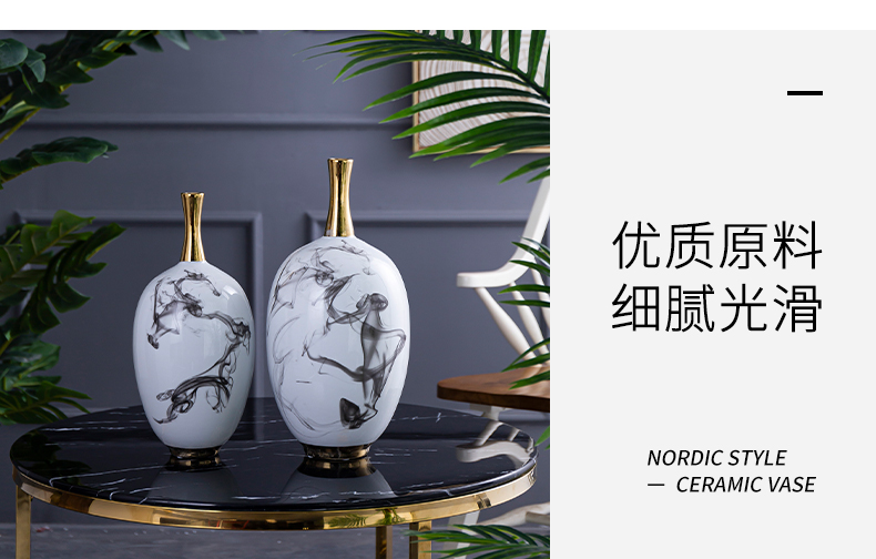 Nordic light key-2 luxury ceramic vases, furnishing articles decorations TV ark, the sitting room porch desktop decoration wine household act the role ofing is tasted