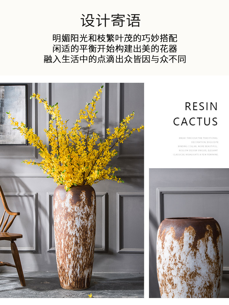 Jingdezhen ceramic floor to restore ancient ways do old large vases, pottery flower arrangement sitting room hotel villa home soft decoration