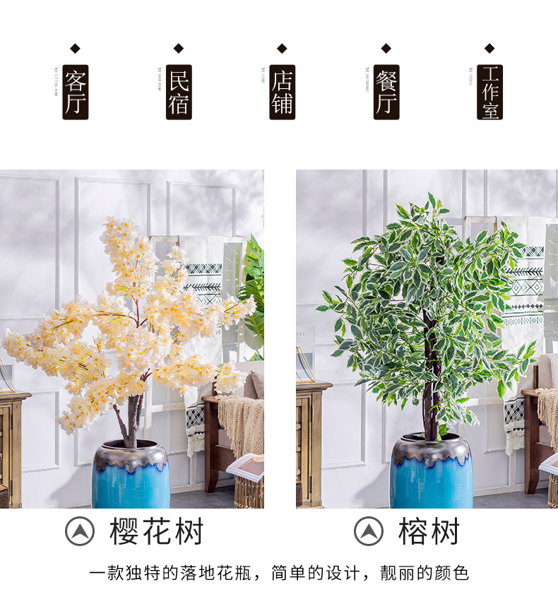The Nordic landing big ceramic vase furnishing articles contracted and I sitting room decoration to The hotel villa porcelain of dried flower arranging flowers
