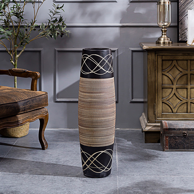 Clearance of jingdezhen ceramic vase landing large modern flower arranging flowers, home furnishing articles imitated old POTS