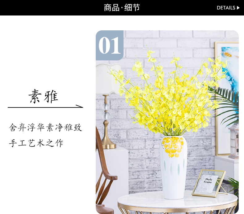 New Chinese style of jingdezhen ceramic vase furnishing articles TV ark, porcelain flower arranging dried flowers decorate the table sitting room adornment