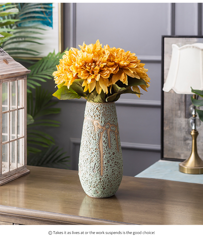 Modern light key-2 luxury ceramic vase furnishing articles simulation flower flowers, dried flowers sitting room TV cabinet table household soft adornment