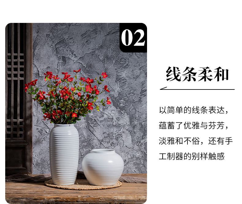 Contracted and I white mesa of creative art ceramic plug-in sitting room vase northern wind furnishing articles flowers water dried flowers