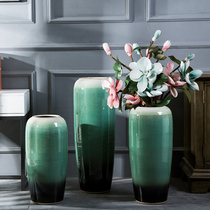 Jingdezhen ceramic hotel Villa European floor-to-ceiling large vase Living room entrance flower arrangement decorative flower arrangement ornaments