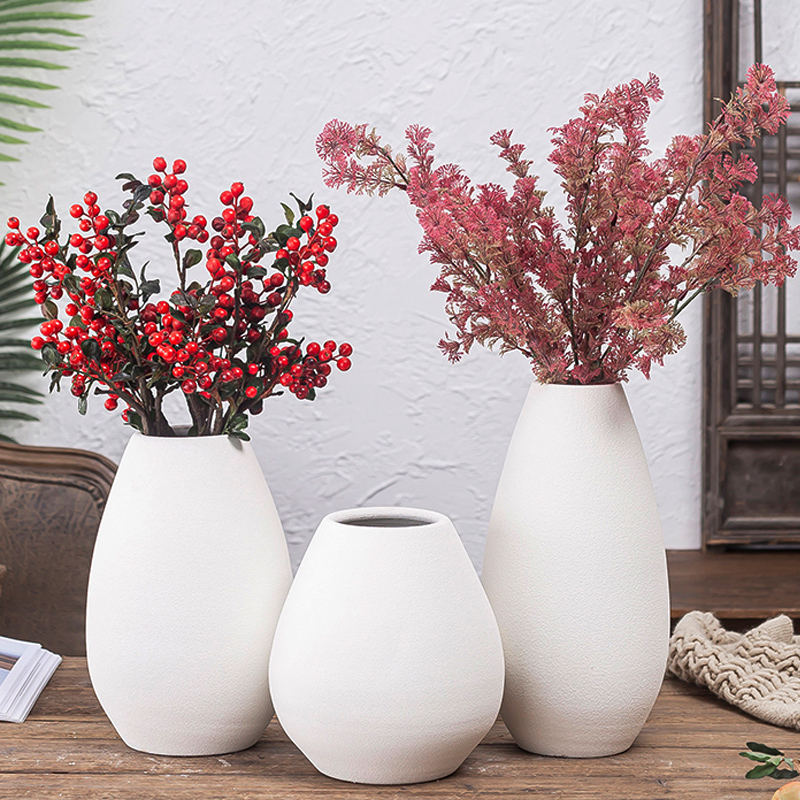 Modern ceramics all over the sky star vase small pure and fresh and hydroponic furnishing articles white living room dry flower arranging flowers Nordic home decoration