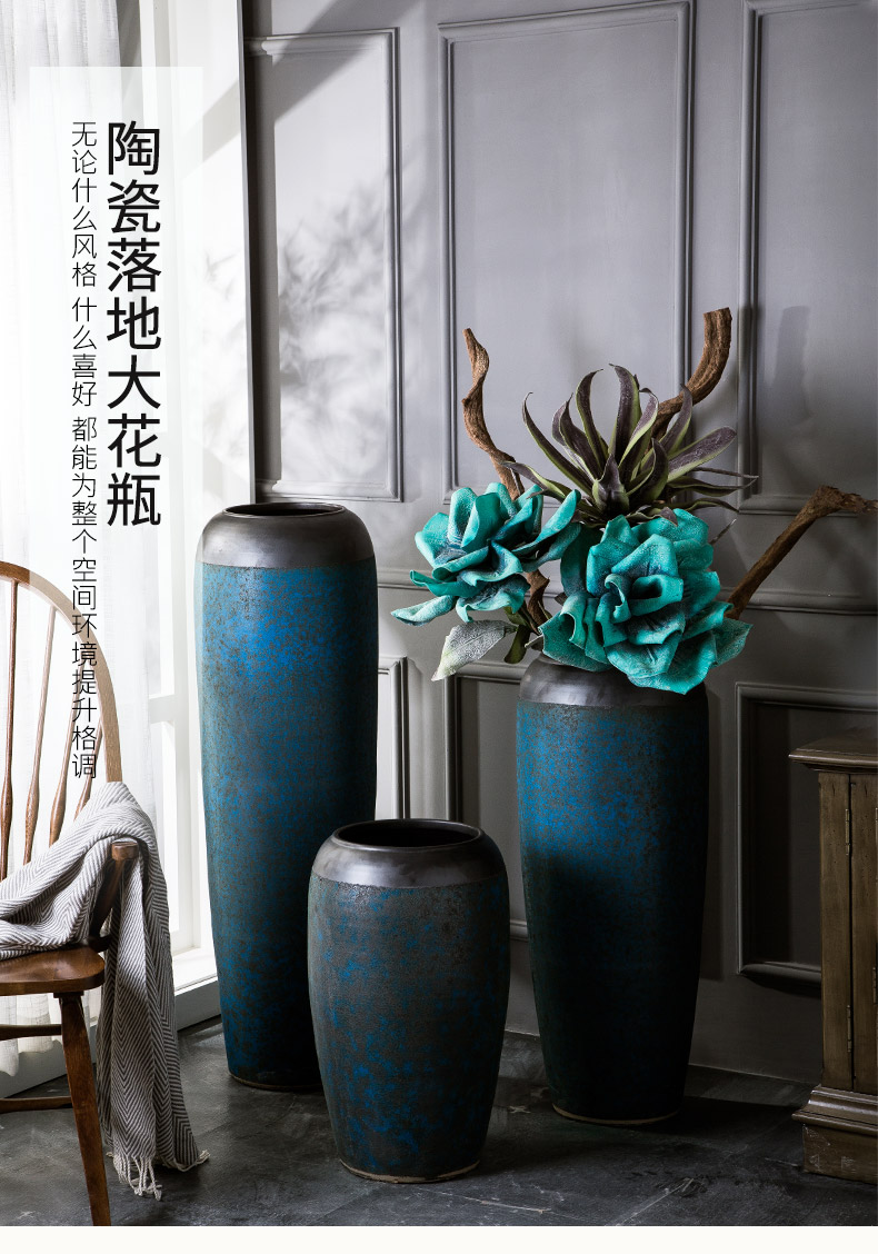 European ideas of jingdezhen ceramic vase of large sitting room flower arranging hotel villa household soft adornment POTS