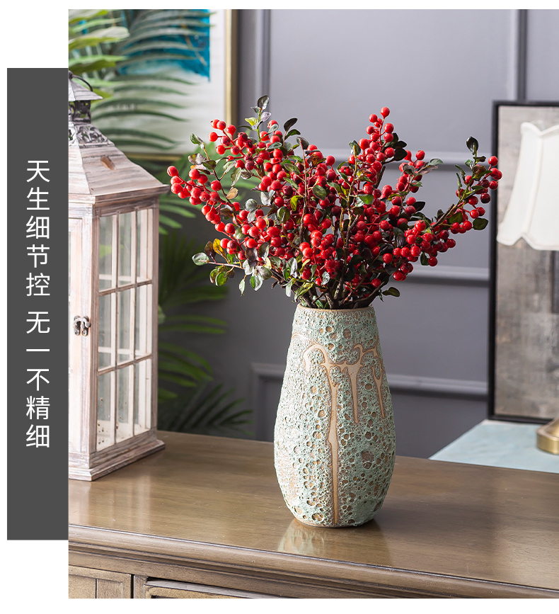 Modern light key-2 luxury ceramic vase furnishing articles simulation flower flowers, dried flowers sitting room TV cabinet table household soft adornment