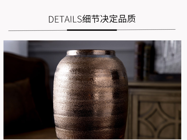 Jingdezhen coarse some ceramic pot pottery all over the sky star, dried flower vases, small pure and fresh and restore ancient ways the vase flower arranging furnishing articles sitting room